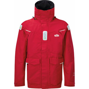 2023 Gill Mens OS2 Offshore Sailing Jacket & Trousers Combi-Set - Red